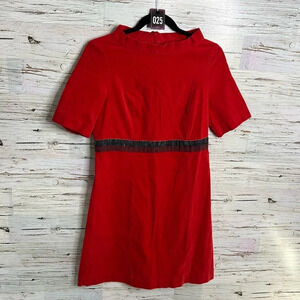 25. Noa noa corduroy  red dress size small